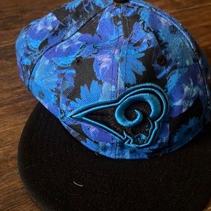 Los Angeles rams flower pattern hat